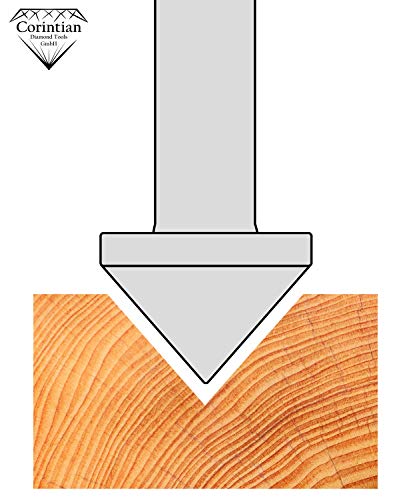Nutenfräser aus Hartmetall und Grundschneidend 6 mm Schaft Corintian Nutfräser Hohlkehlfräser HM für Holz und Kunststoff Ø 12mm HW